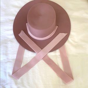 BIJOU VAN NESS pink wool hat